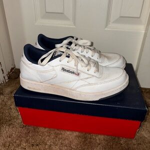 Reebok White and Black Athletic Shoes